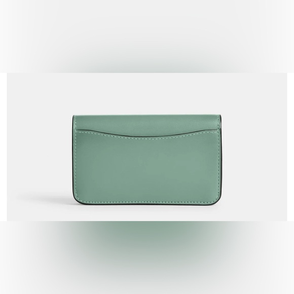 Coach Essential Slim Card Case in Aquamarine Blue - Picture 3 of 8